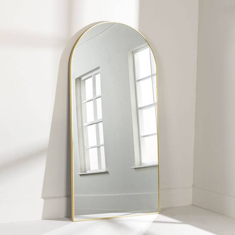 Mirrors - Gold Arch Top Mirror - 90x180cm - 60009768