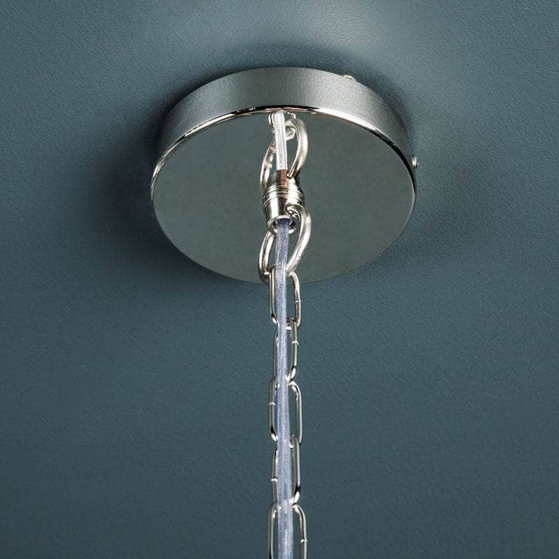 Lights - Rome 5 Light Nickel & Smoked Glass Pendant Light - 60006132