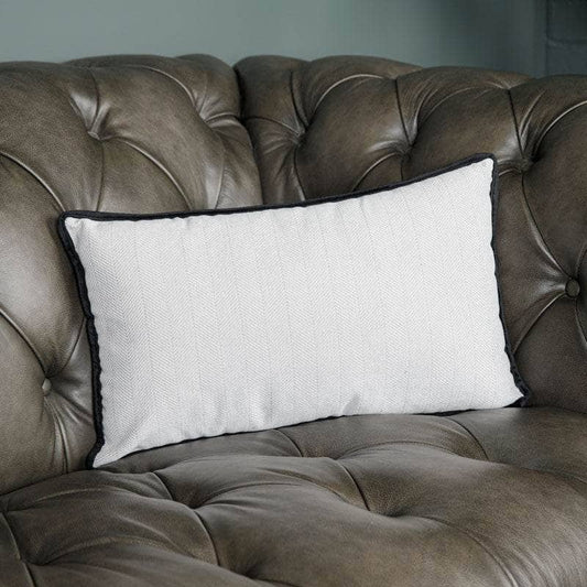 Homeware  -  Ivory Beaded Cushion - 50 x 30cm  -  60008222
