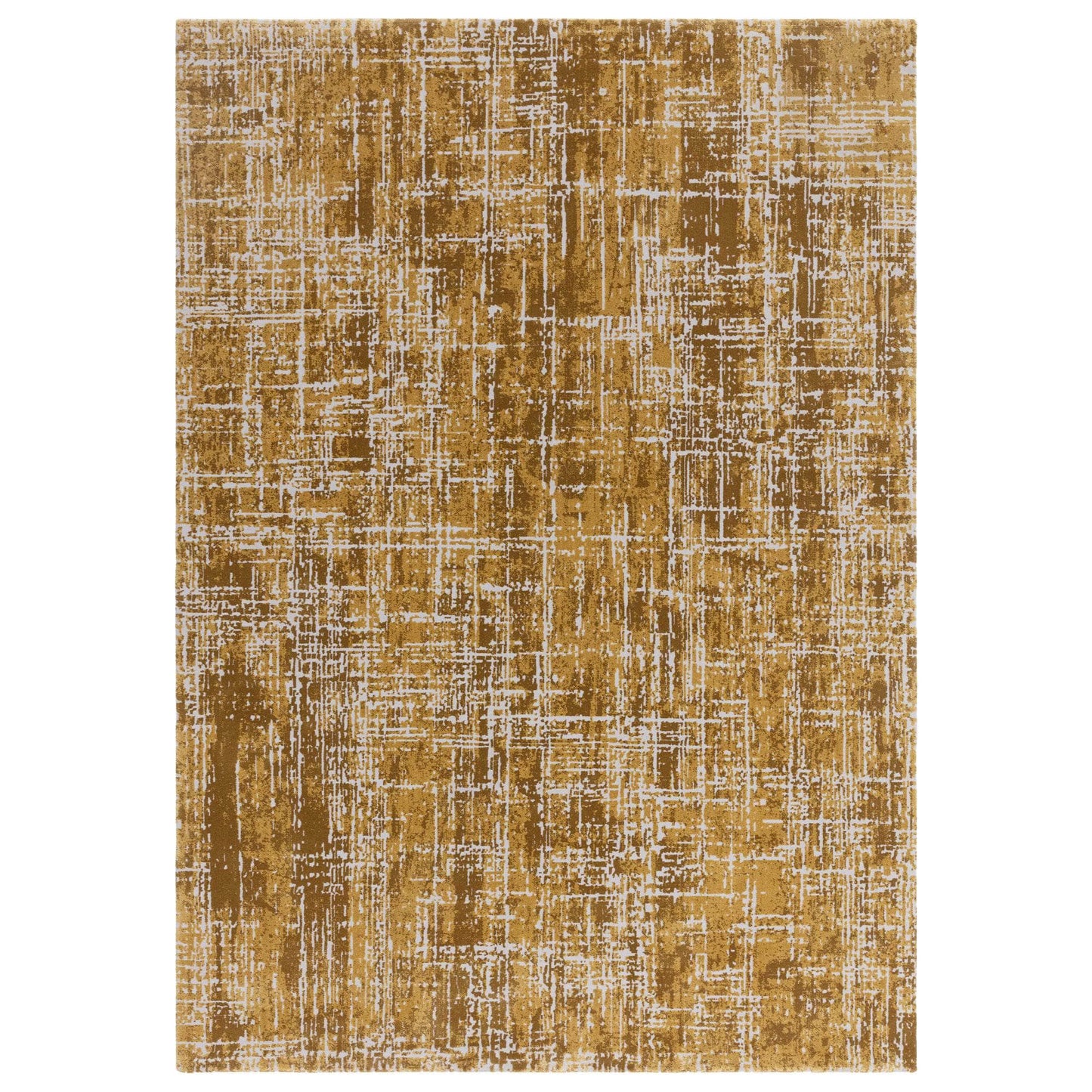Rugs - Kuza Gold Abstract Rug - Multiple Sizes -