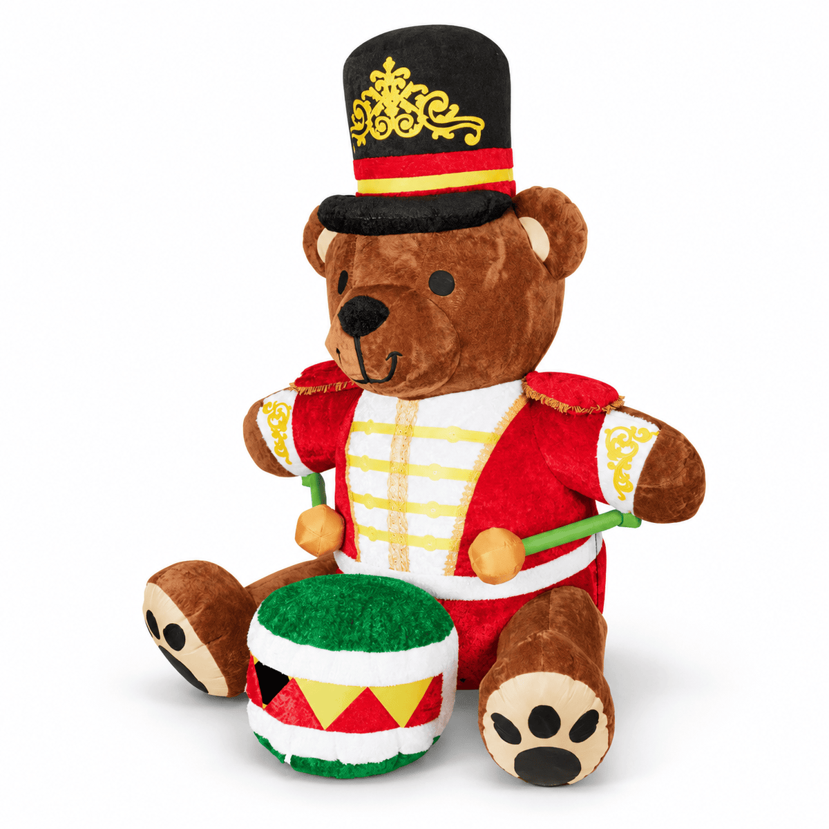 Christmas - LED Plush Teddy Drummer Inflatable - 2.7m - 60487757