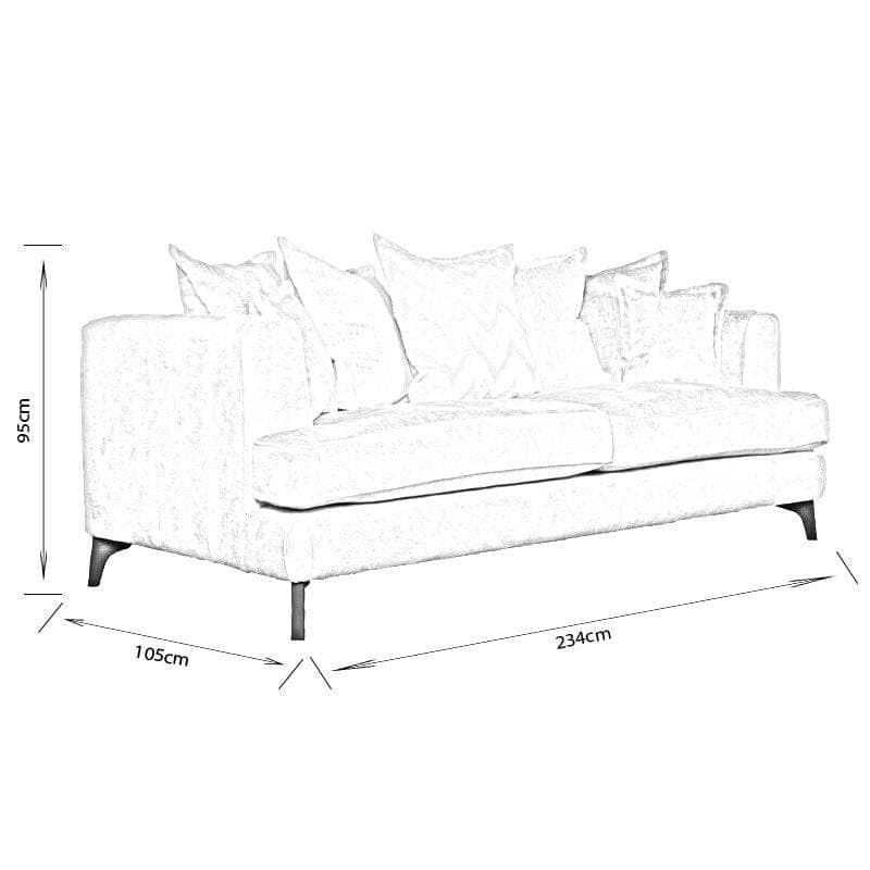 Furniture - Leon 4 Seater Sofa - Oyster - 60009717