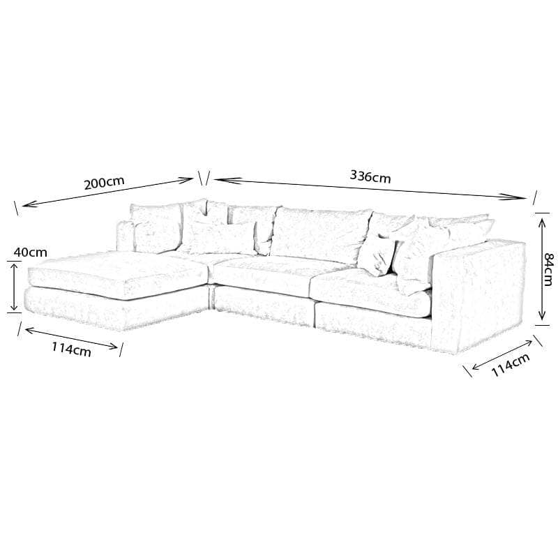 Furniture -  Liege Chaise Sofa - Mushroom -  60009716