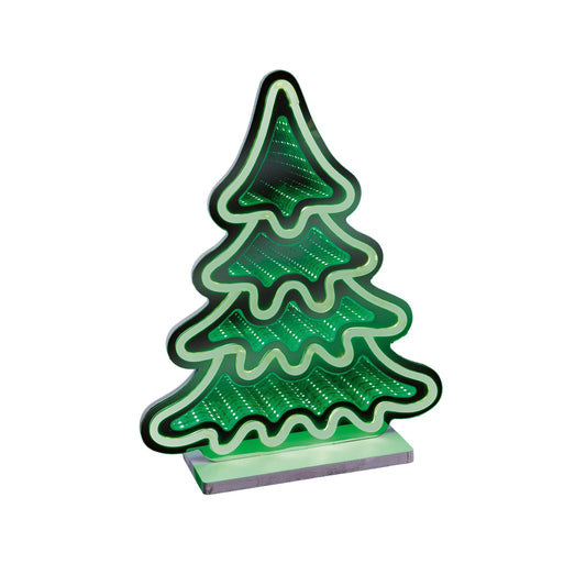 Christmas - Lit Tree Infinity Mirror - 40cm - 60487744