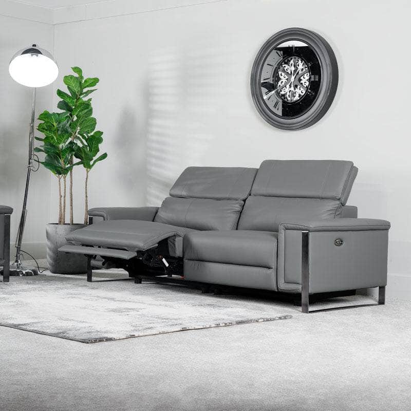 Lucca Seater Power Recliner Sofa Grey Taskers Online Store