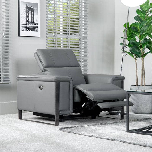 Furniture  -  Lucca Power Armchair - Grey  -  60008954