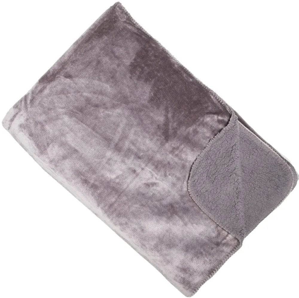Homeware - Luxury Fleece Throw - Slate - 60010254