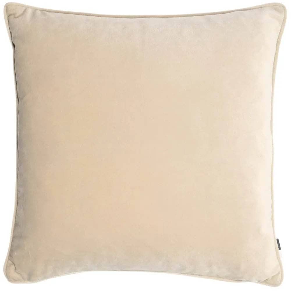Homeware - Matt Velvet Cushion With Piping - Champagne - 60010238
