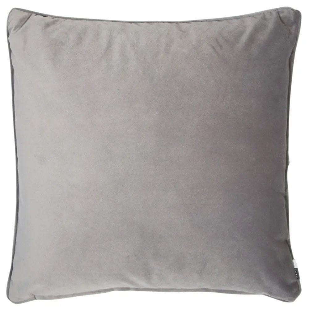 Homeware - Matt Velvet Cushion With Piping - Grey - 60010242