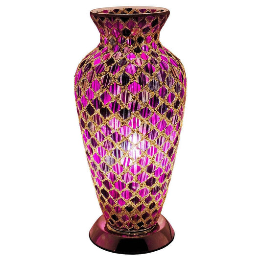 Mosaic Vase Lamp - Purple -  50153434