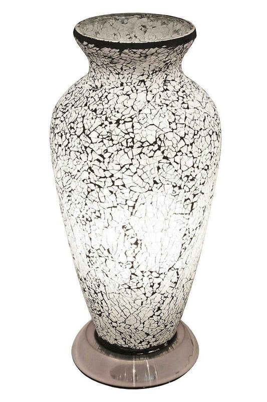 Homeware  -  Mosaic Vase Lamp - White  -  50153435