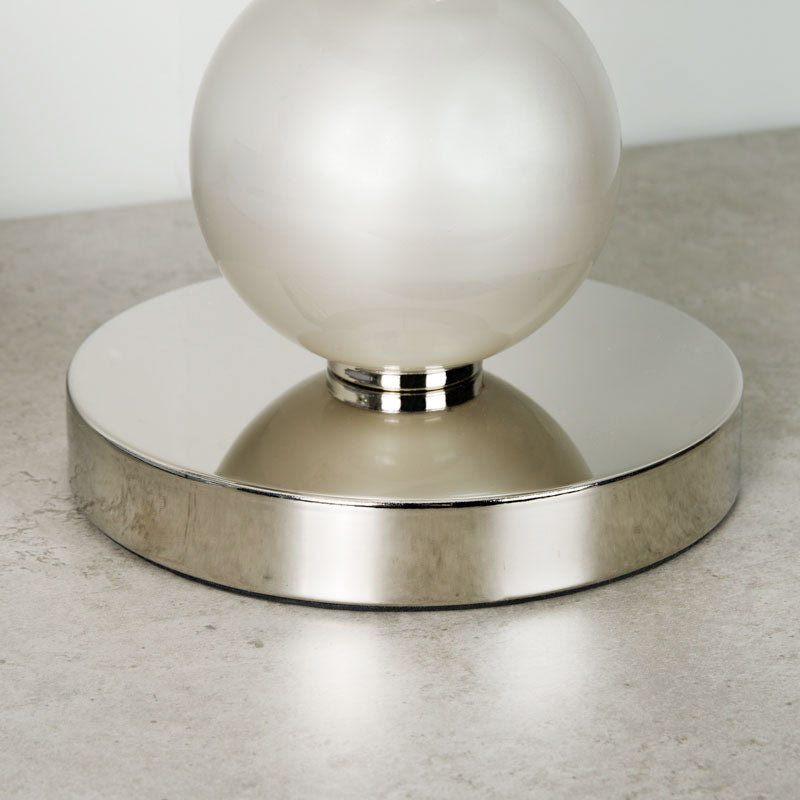 Opal Table Lamp With Grey Shade