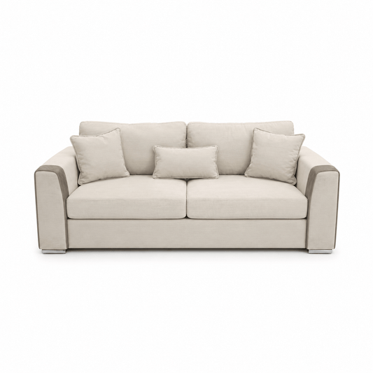 Furniture - Outlet Lyra 3 Seater Sofa - Cream - 60486593