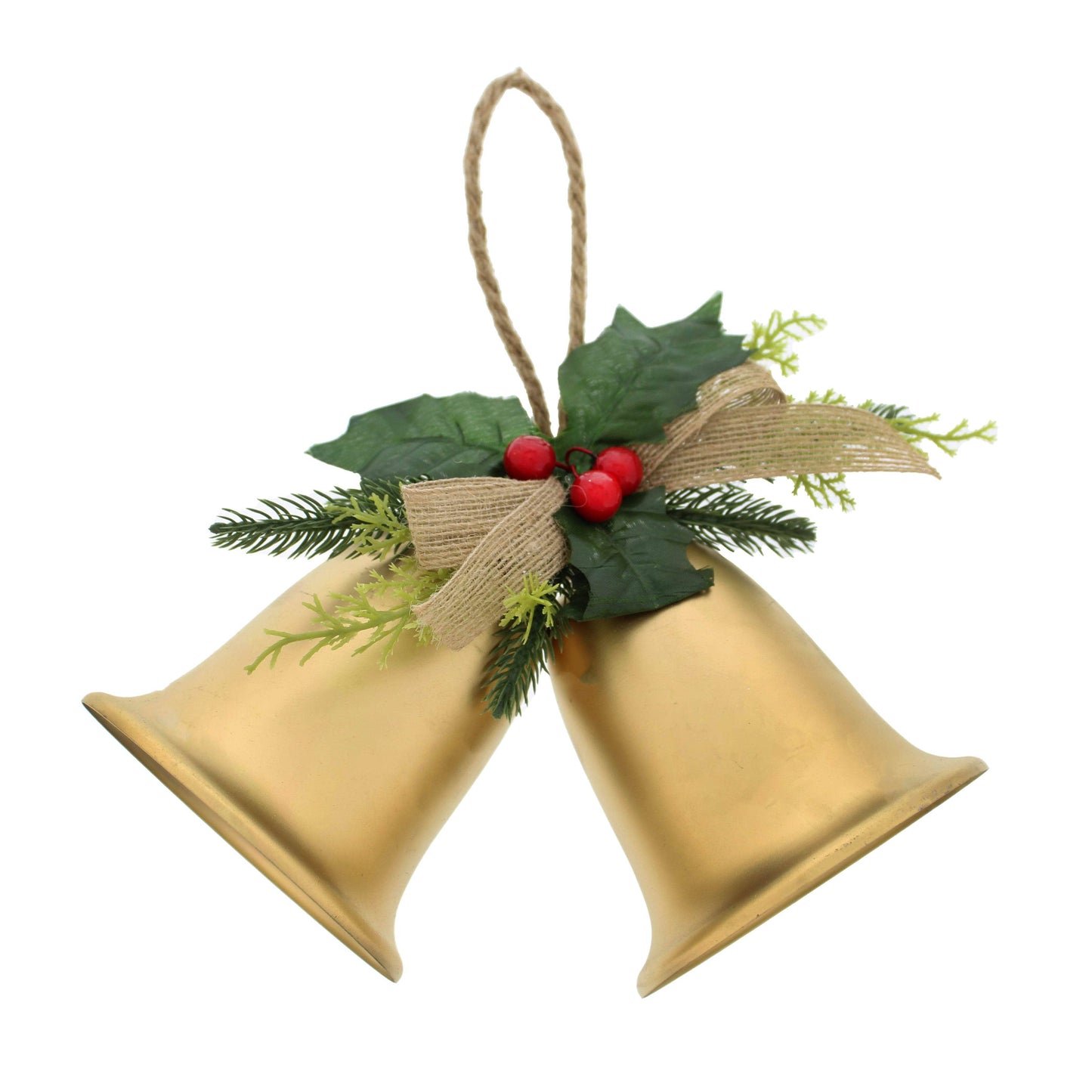 Christmas - Twin Gold Bells Christmas Decoration - 30cm - 60484018