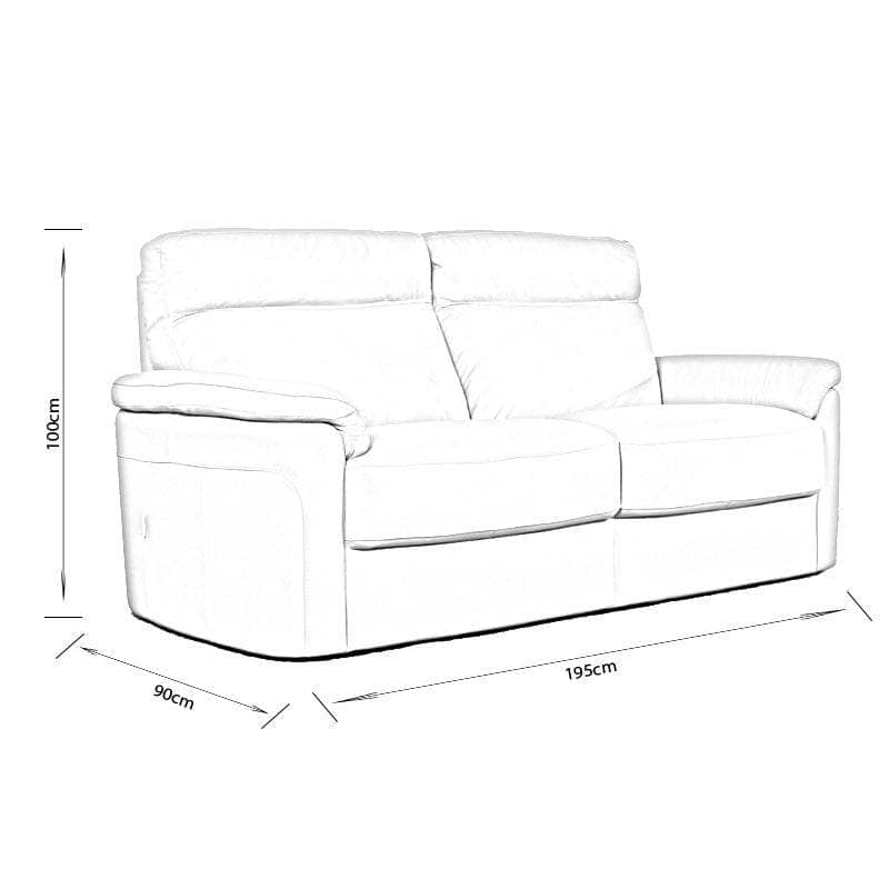 Furniture - Pescara 3 Seater Sofa - Taupe - 60010302