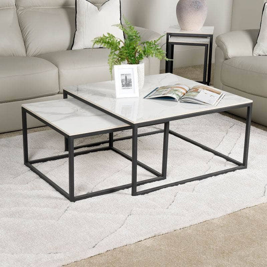 Furniture  -  Portland Coffee Table Set - White  -  60007070