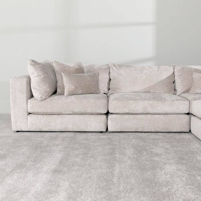 Furniture - Prague Chaise Corner Sofa - Silver  -  60009723