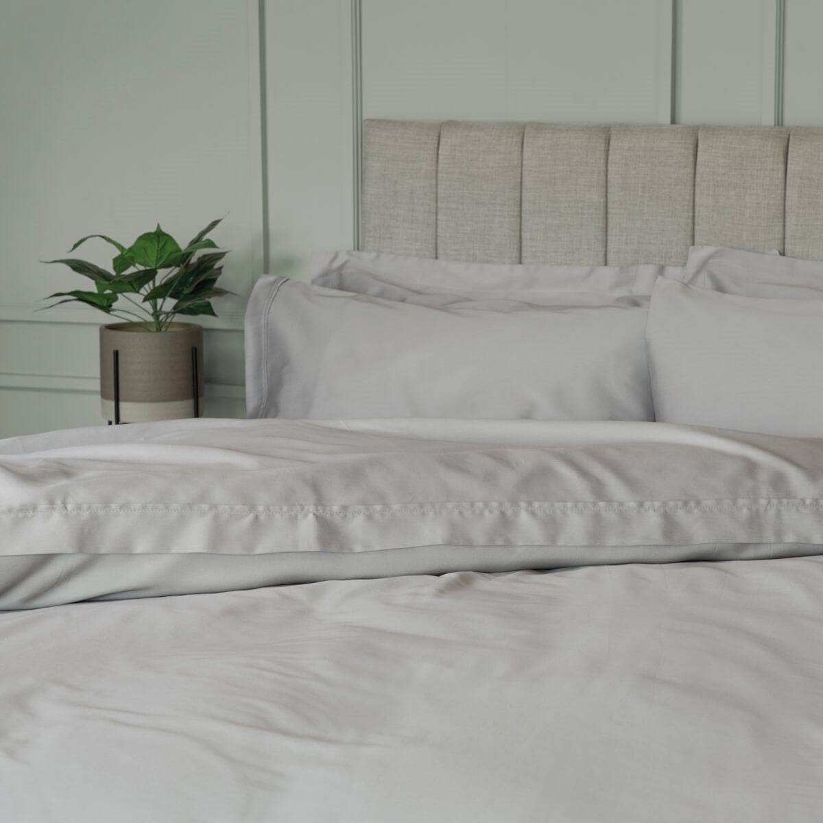 Homeware - Premium Blend 500 Count Duvet Cover - Platinum -