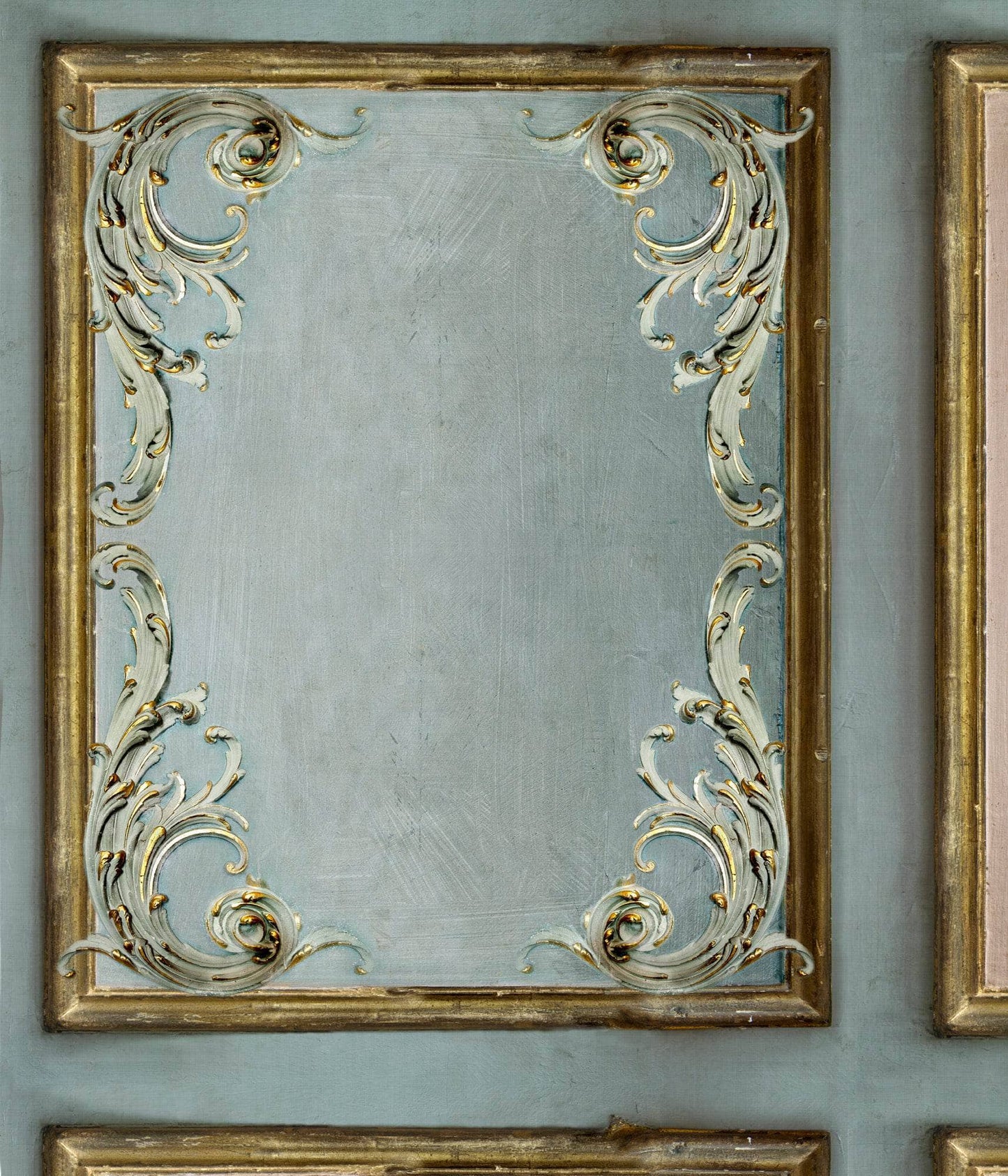 Wallpaper - Grandeco Rococo Panel Grey Wallpaper - 191501 - 60013608