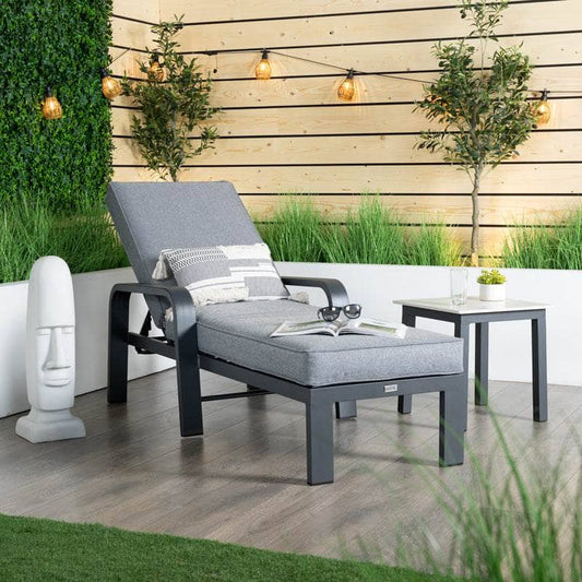 Gardening  -  Rio Sun Lounger With Side Table  -  60010186