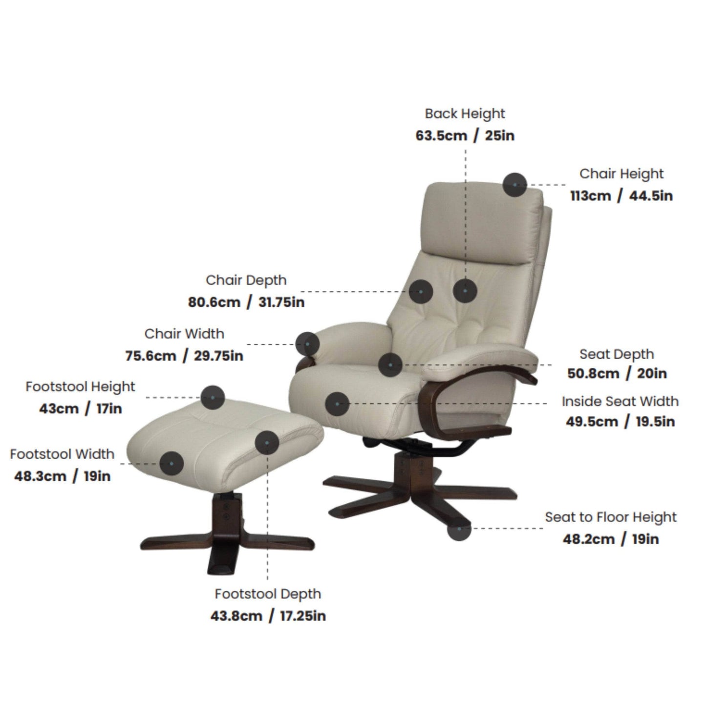 Furniture - Salzburg Chair & Stool - Mushroom - 60013909