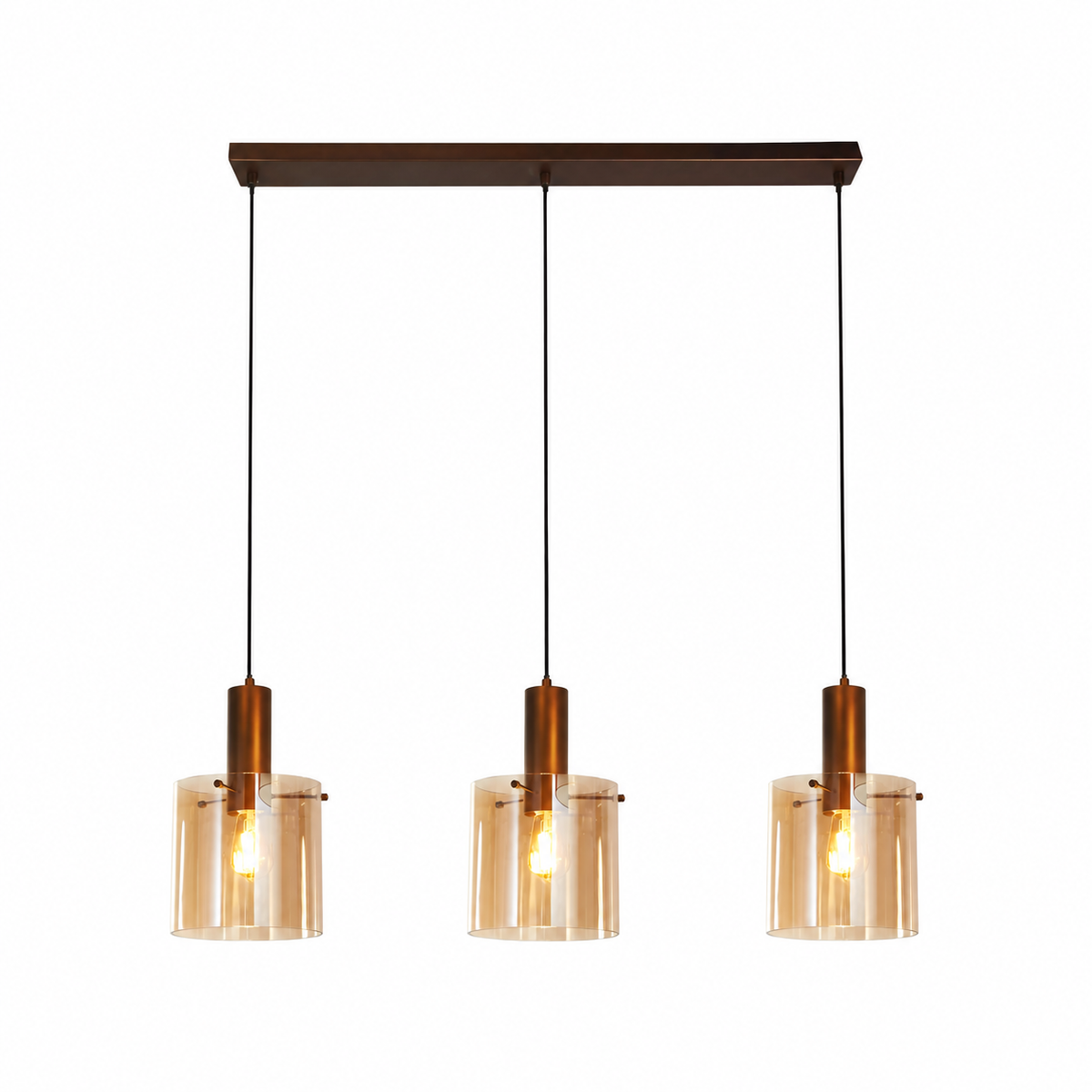 Sweden 3 Light Bar Pendant Ceiling Light - Mocha