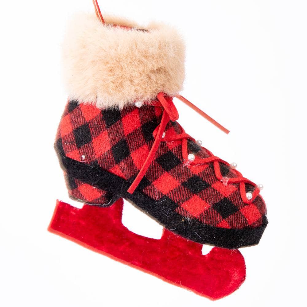 Tartan Skate Boot Christmas Tree Decoration - 13cm 60008494