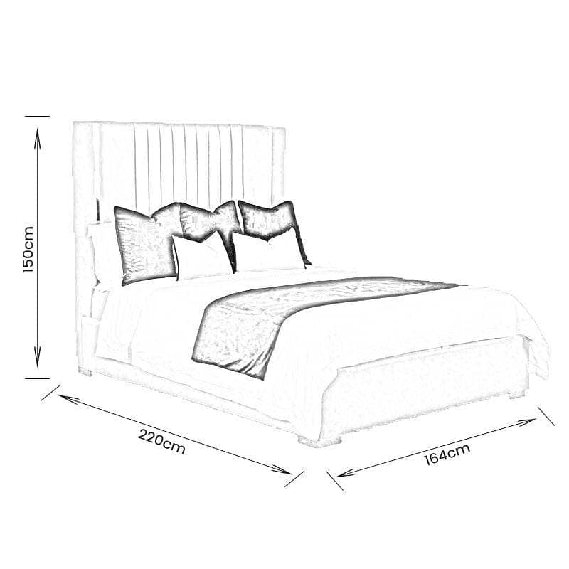 Furniture - Poppy King Size Ottoman Bed - Silver - 60005823