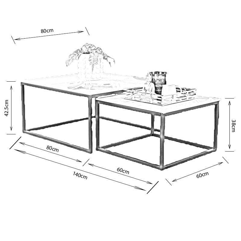 Furniture  -  VALUE PORTLAND/TYLER WHITE COFFEE TABLE SET  -  60007070