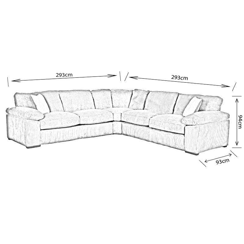 Furniture  -  Oxford Corner Sofa - Charcoal  -  60009706