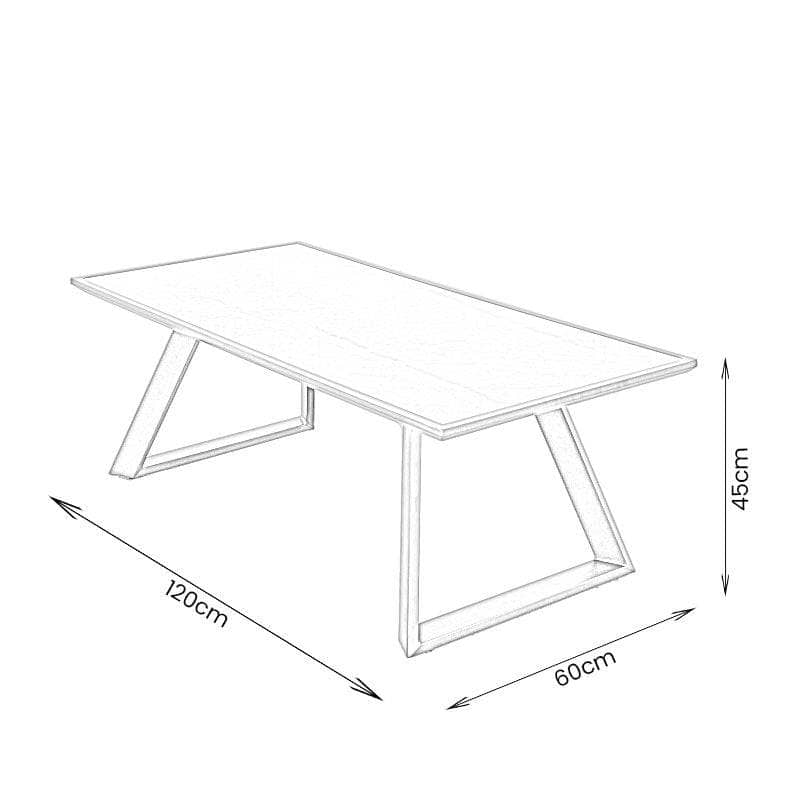 Furniture - Valetta Ceramic Coffee Table - Black & Grey - 60011678