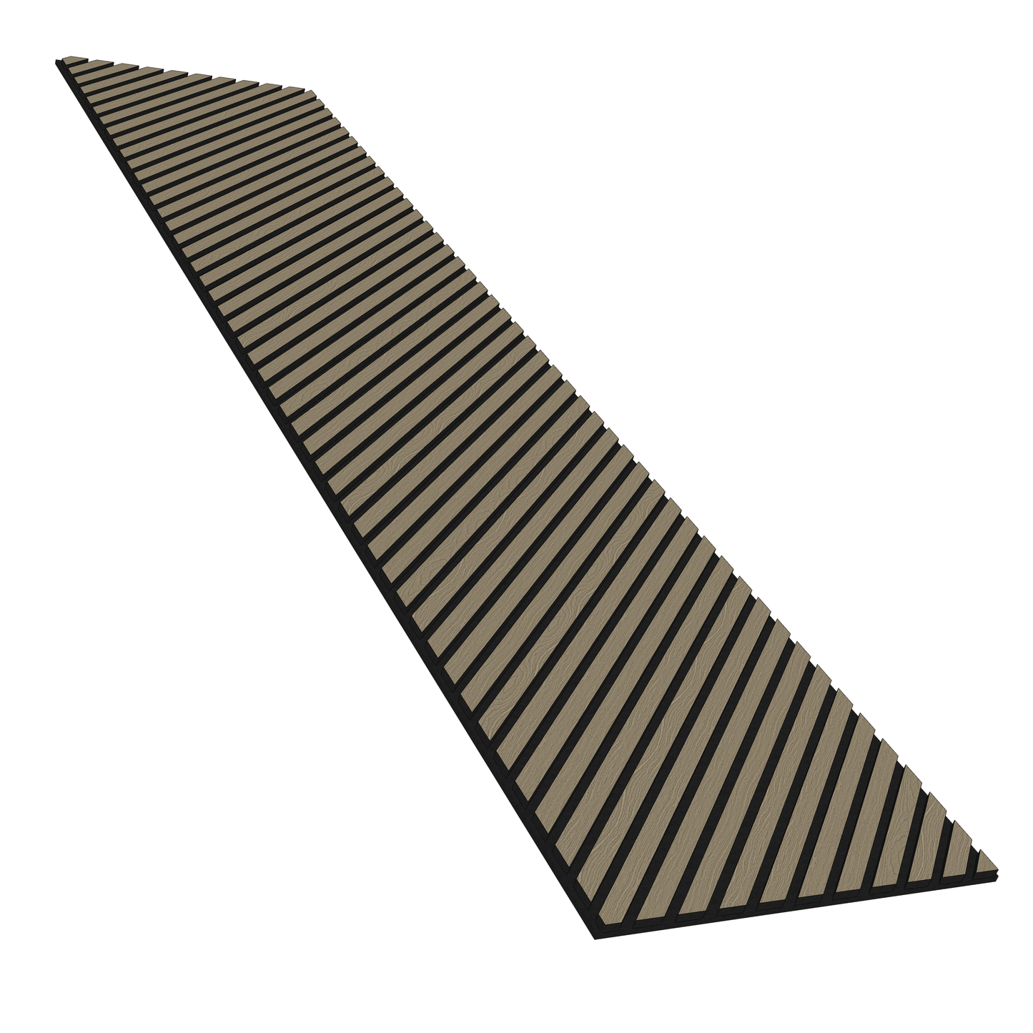 Wall Panelling - Walnut Herringbone Acoustic Panel A - Right Up Facing - 60418251