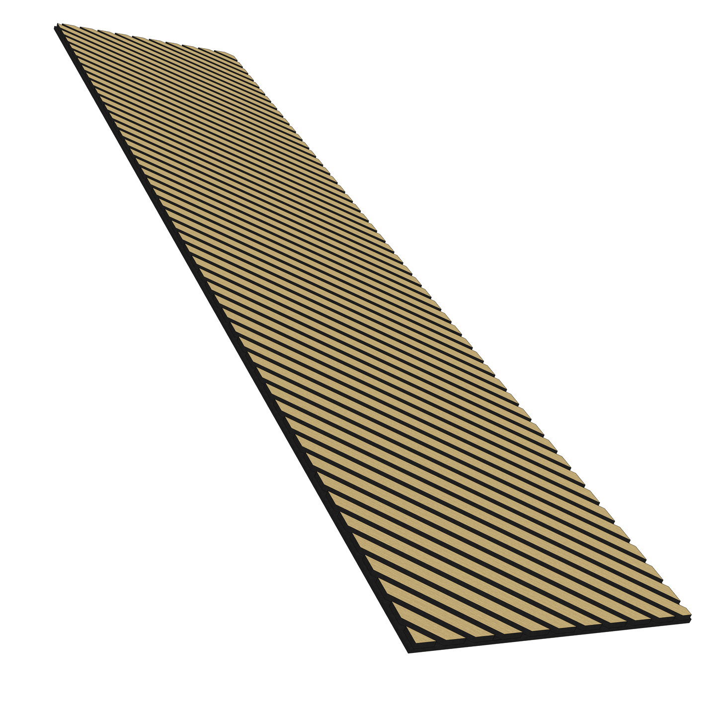 Wall Panelling - White Oak Herringbone Acoustic Panel B - Left Up Facing - 60418254