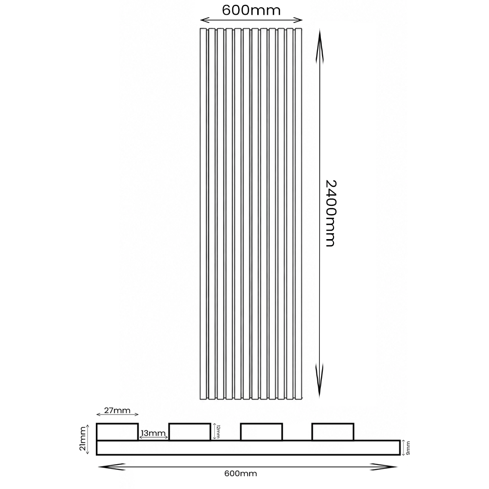 Wall Panelling - Acoustic Wall Panel - Grey Oak - 60369698