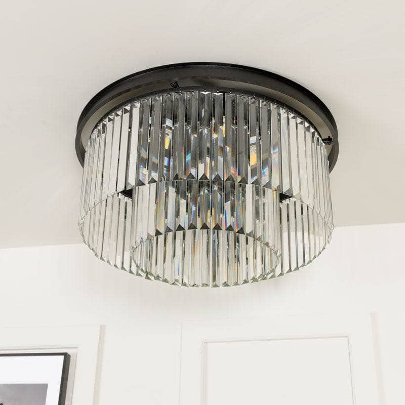 flush ceiling light black