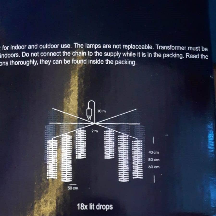 Christmas - LED Tree Cascade Cluster Warm White - 18x Drop Cascades - 60004558