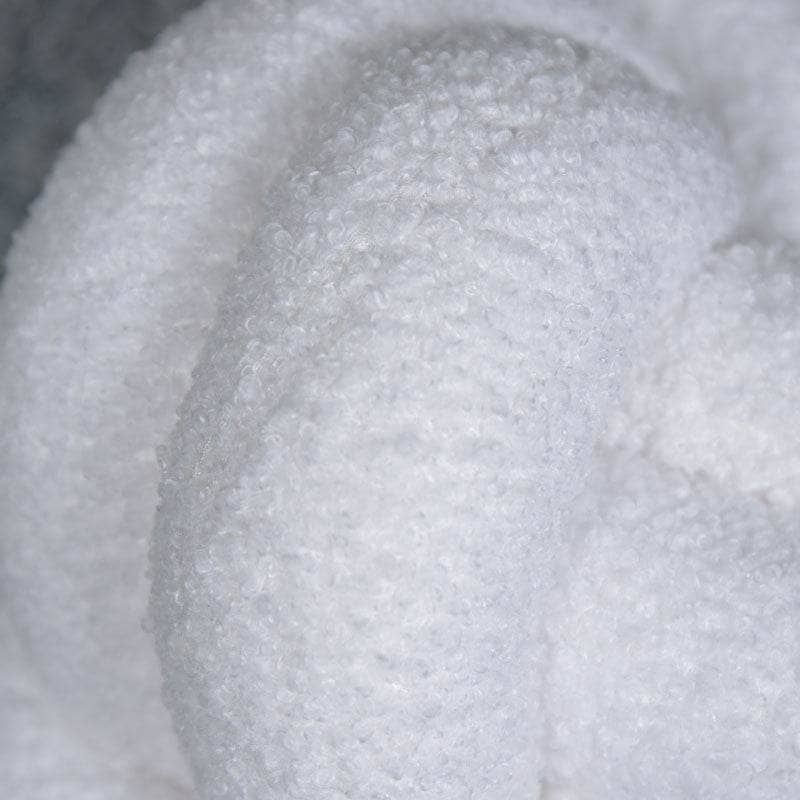 Homeware  -  White Boucle Knot Ball Cushion - 19cm  -  60008212