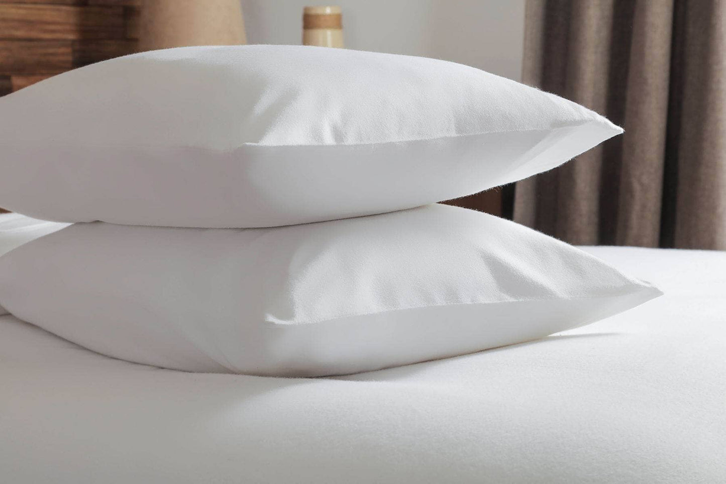 Homeware - White Brushed Cotton Duvet Set -