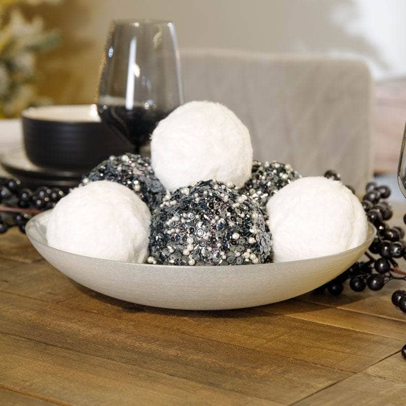 Christmas - White Glass Bowl - 30cm - 60008446