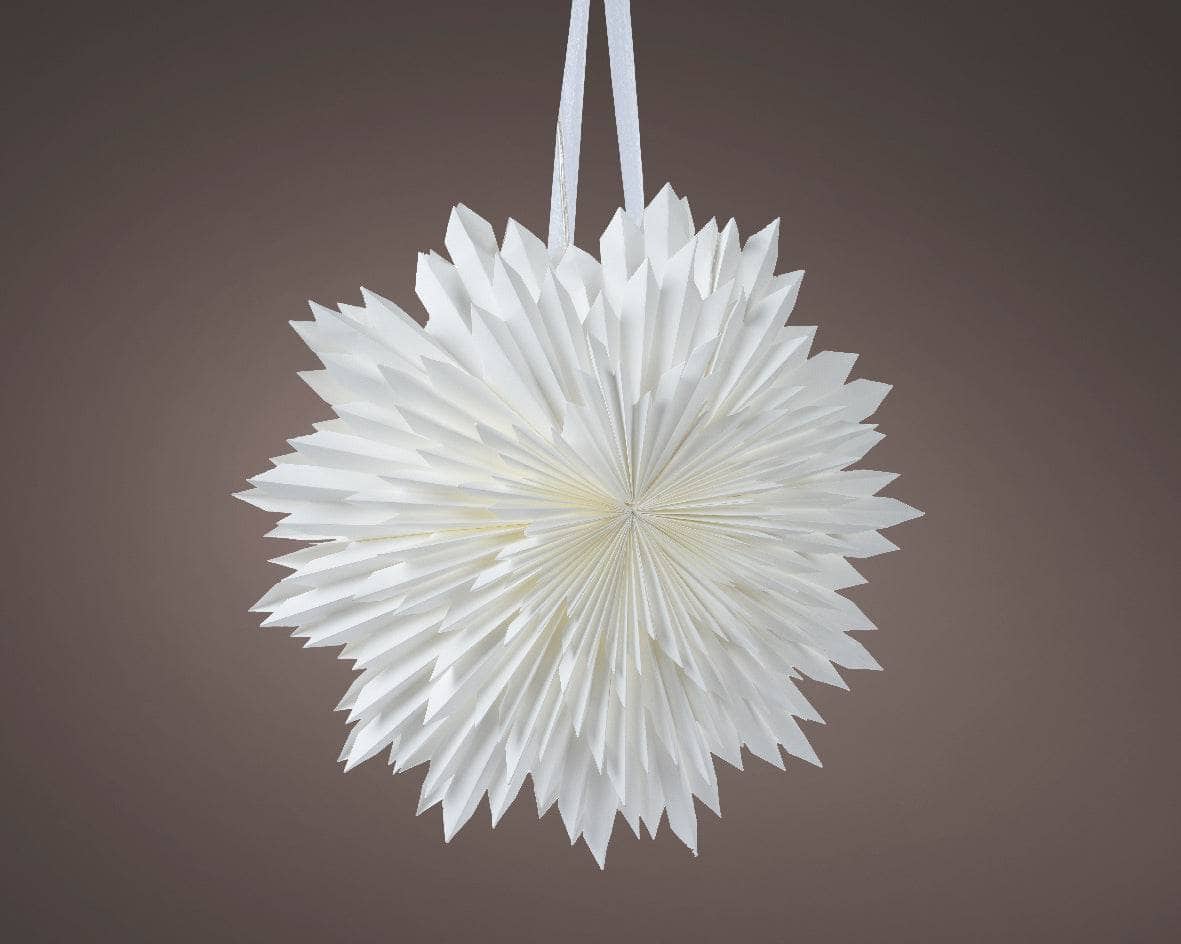 White Hanging LED Snowflake - 60cm - 60008574