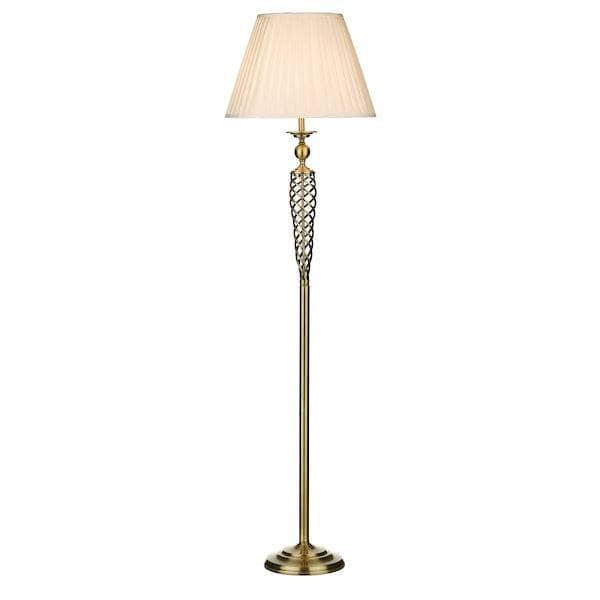 Lights - Zaragoza Floor Lamp Complete With Shade Antique Brass - 50085212
