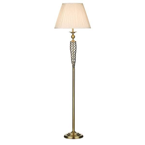 Lights  -  Zaragoza Floor Lamp Complete With Shade Antique Brass  -  50085212