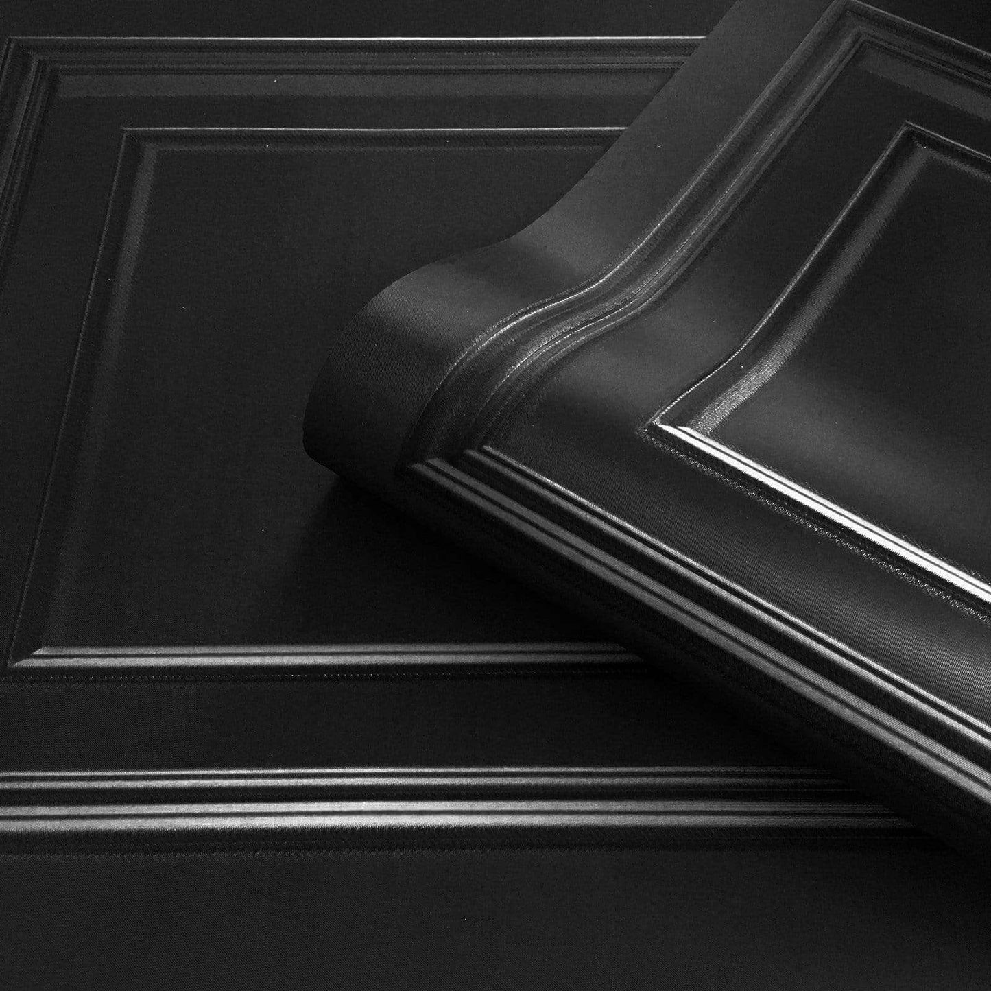 Wallpaper - Belgravia Amara Panel Black Wallpaper - 7378 - 60000015