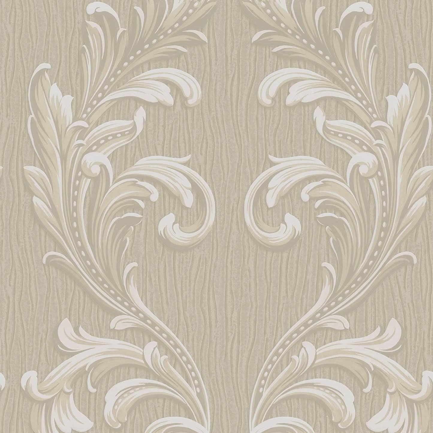 Wallpaper - Belgravia Tiffany Beige Scroll Wallpaper - 60005528 - 60005528