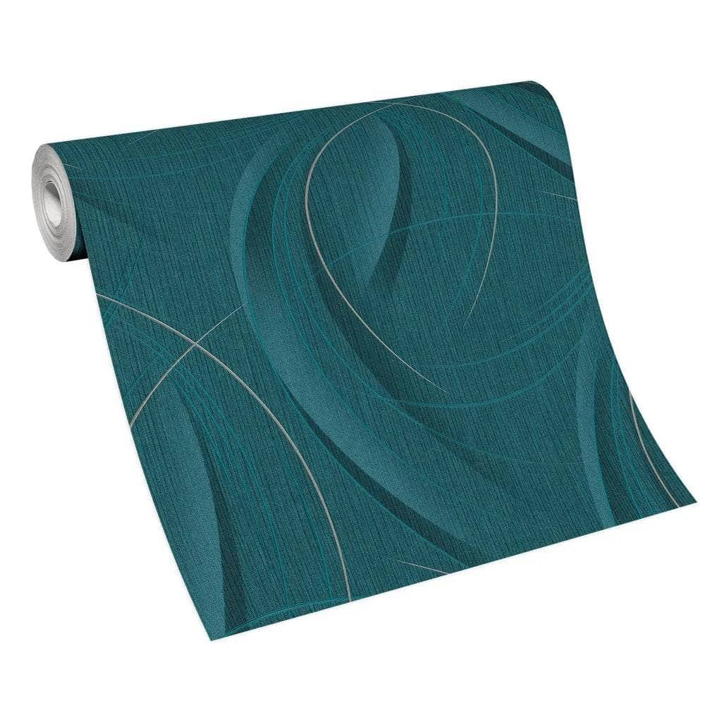 Wallpaper - Erismann Fashion For Walls Teal Circles Wallpaper - 10218-19 - 60005522