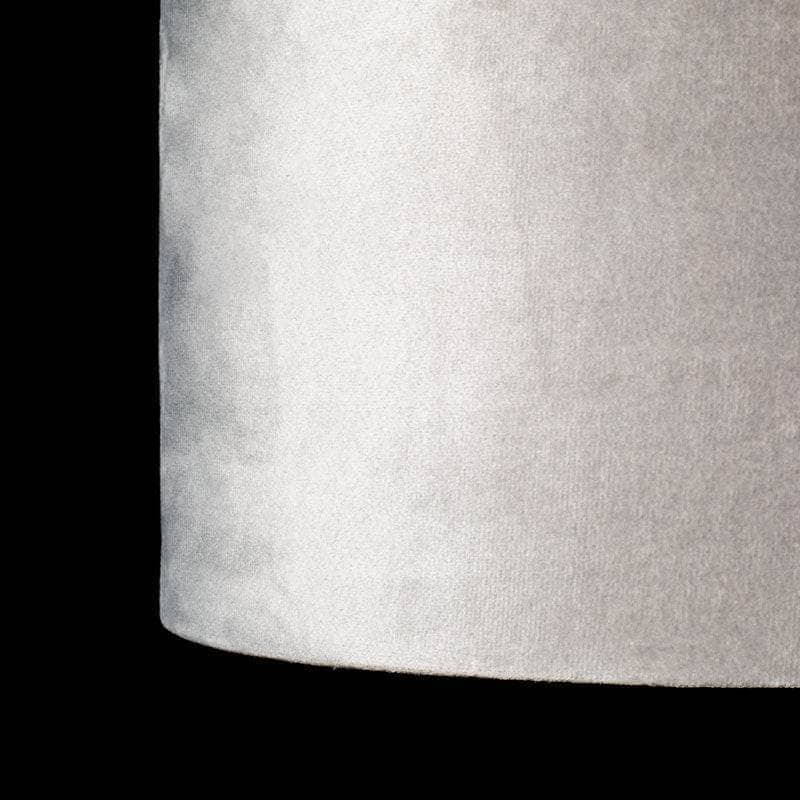 Lights  -  Forli Light Grey Velvet Light Shade - 28cm  -  60006155