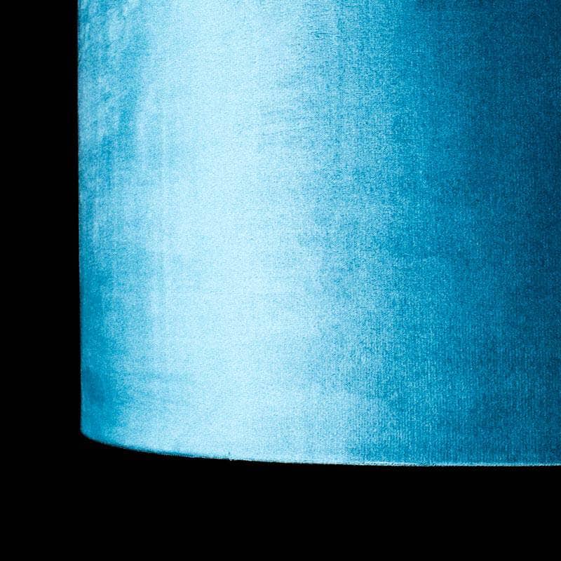 Lights - Forli Teal Velvet Light Shade - 38cm - 60006151
