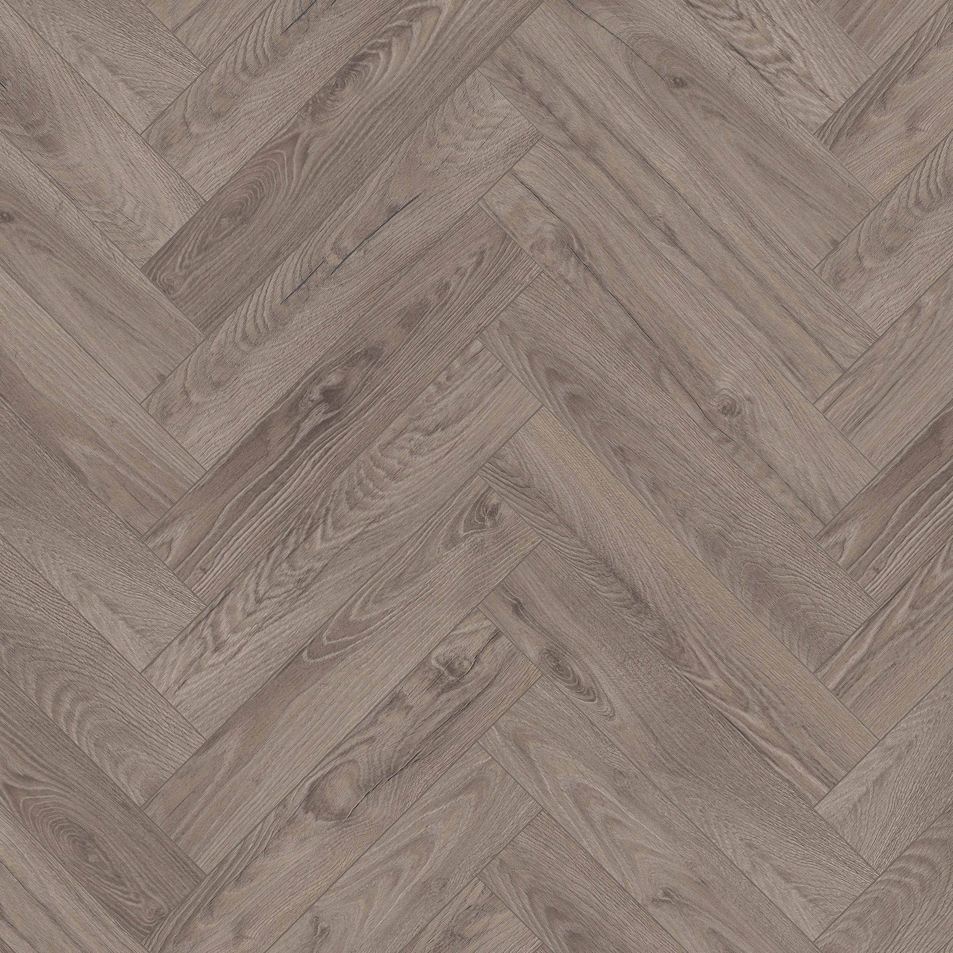 Flooring & Carpet  -  Krono Rutherford Oak Herringbone 8mm Laminate Flooring (**m² Pack)  -  60007173
