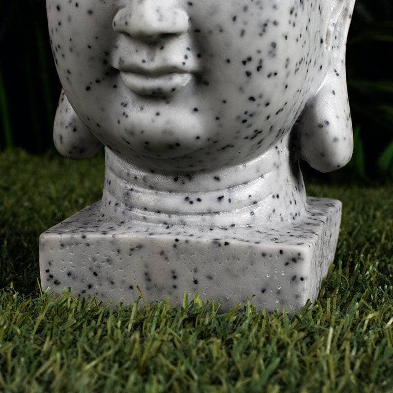 Gardening  -  Large Granite Buddha Head Bust 25cm  -  60002511