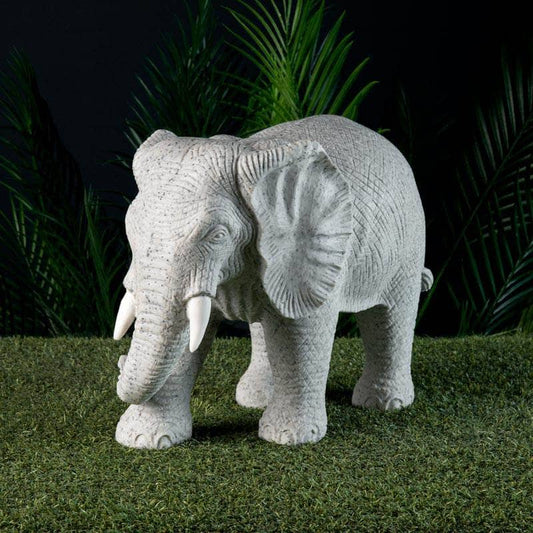 Gardening  -  Large Granite Standing Elephant 42cm  -  60004356